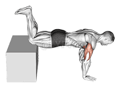 Decline Kneeling Push-up on Box demonstration