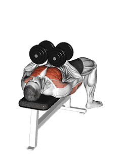 Dumbbell Squeeze Bench Press demonstration